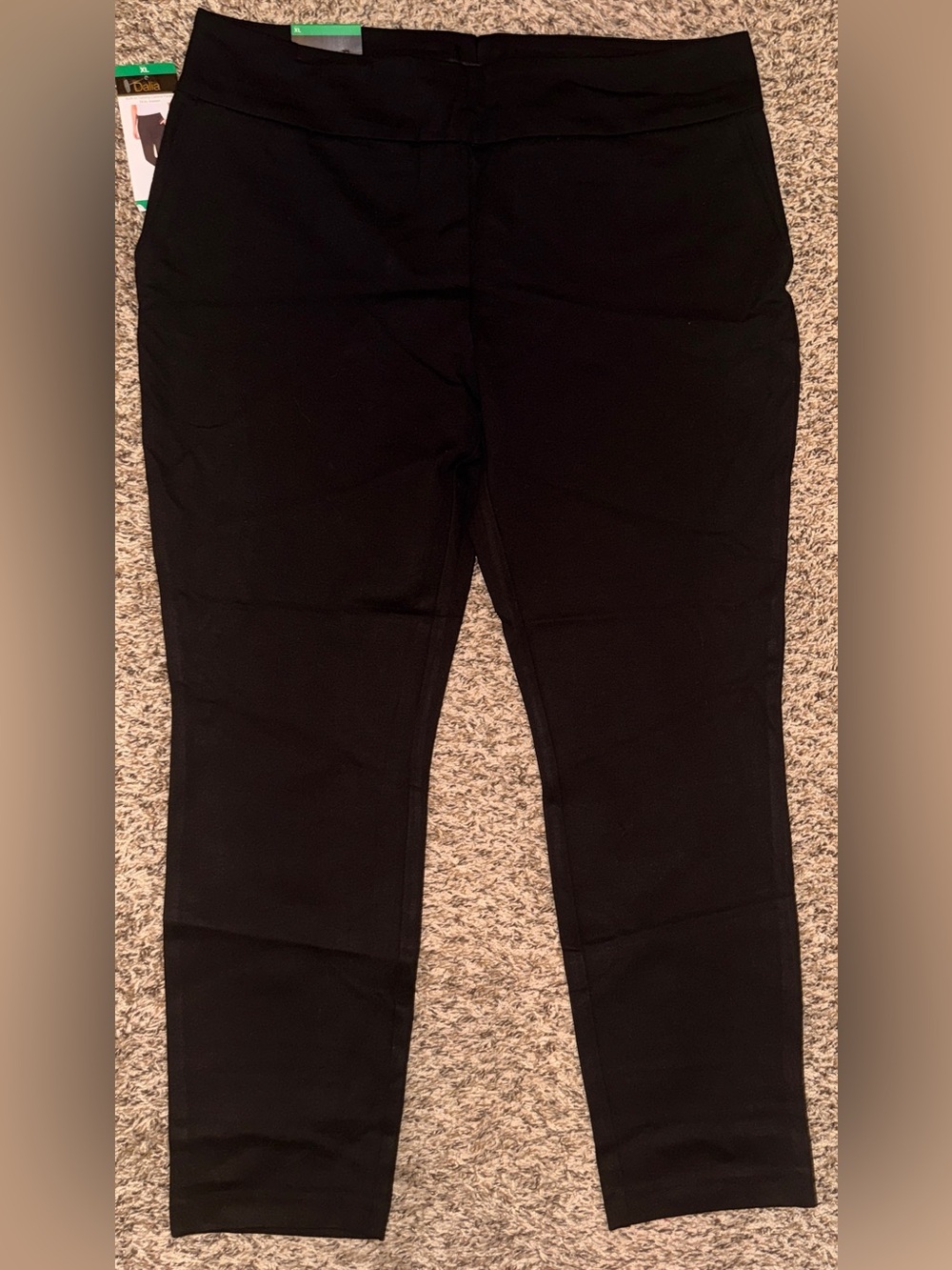 Dalia Black Tummy Control Straight Leg Pants